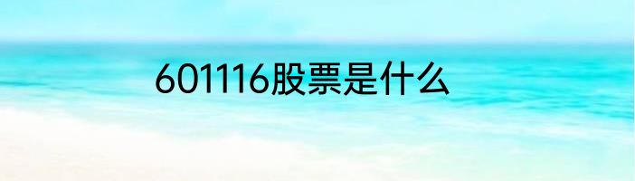 601116股票是什么