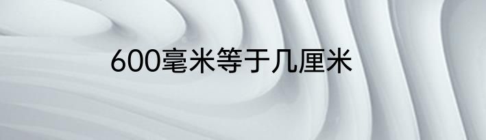 600毫米等于几厘米