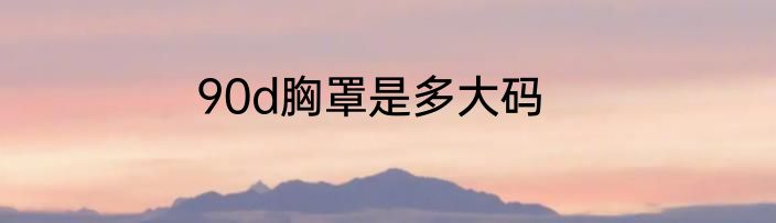 90d胸罩是多大码