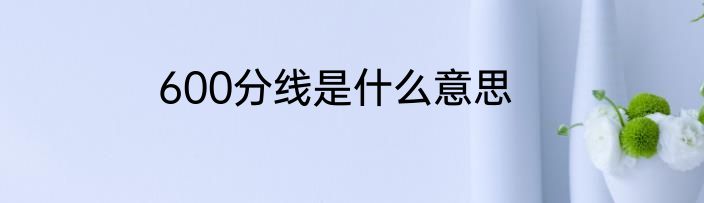 600分线是什么意思