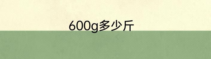 600g多少斤