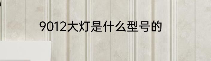 9012大灯是什么型号的