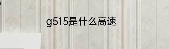 g515是什么高速
