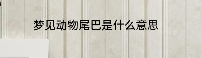 梦见动物尾巴是什么意思
