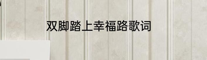 双脚踏上幸福路歌词