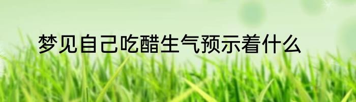 梦见自己吃醋生气预示着什么