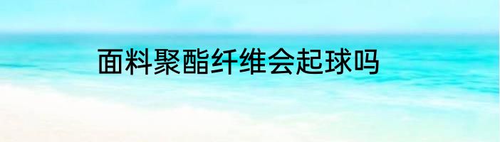 面料聚酯纤维会起球吗
