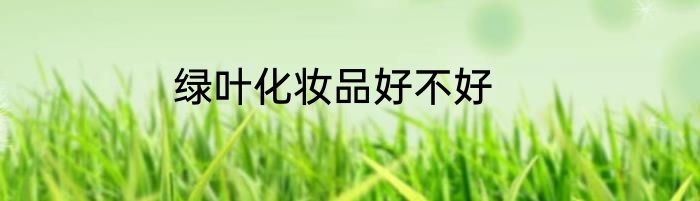 绿叶化妆品好不好