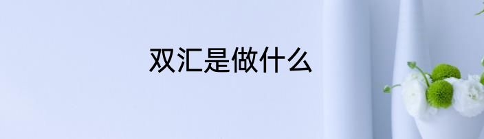 双汇是做什么