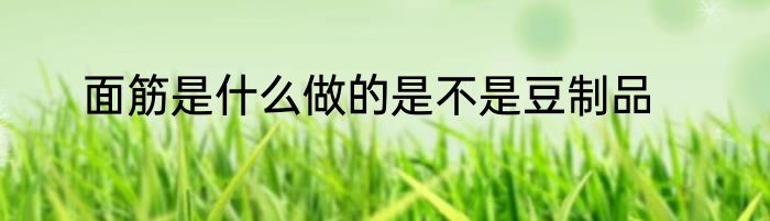 面筋是什么做的是不是豆制品