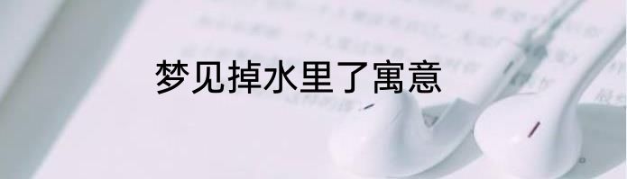梦见掉水里了寓意