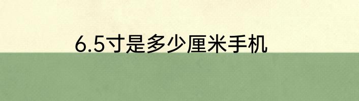 6.5寸是多少厘米手机