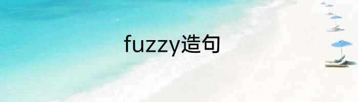 fuzzy造句