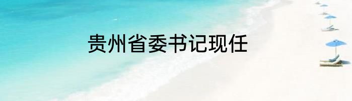 贵州省委书记现任
