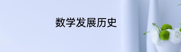 数学发展历史