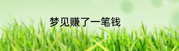 梦见赚了一笔钱