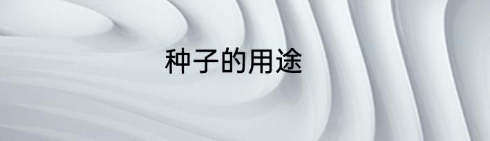 种子的用途
