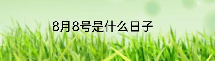 8月8号是什么日子