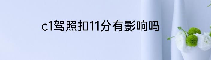 c1驾照扣11分有影响吗