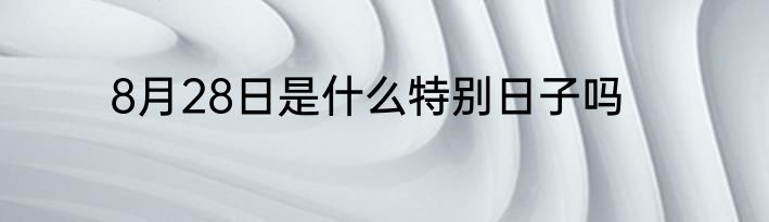 8月28日是什么特别日子吗