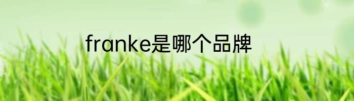 franke是哪个品牌