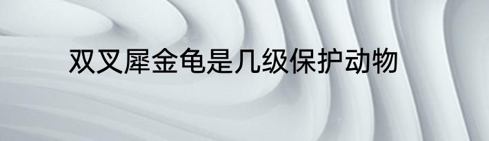 双叉犀金龟是几级保护动物