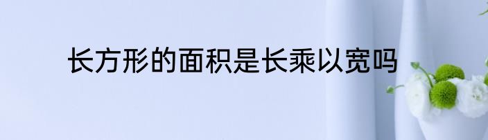 长方形的面积是长乘以宽吗