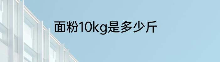 面粉10kg是多少斤