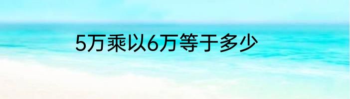 5万乘以6万等于多少