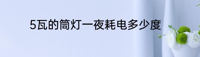 5瓦的筒灯一夜耗电多少度