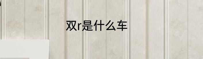 双r是什么车