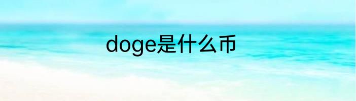 doge是什么币