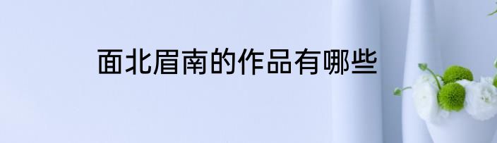 面北眉南的作品有哪些