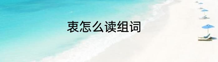 衷怎么读组词