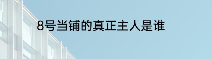 8号当铺的真正主人是谁