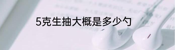 5克生抽大概是多少勺