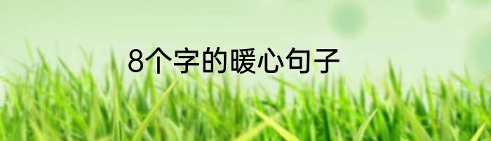 8个字的暖心句子