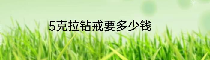5克拉钻戒要多少钱