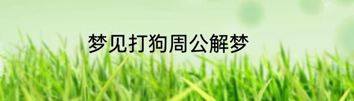 梦见打狗周公解梦