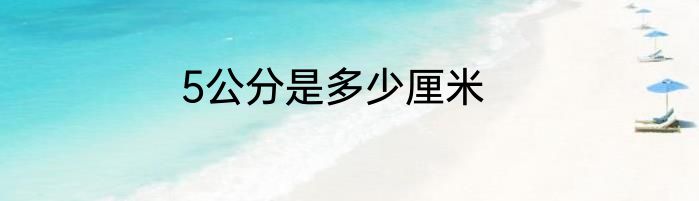 5公分是多少厘米