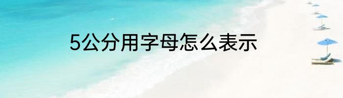 5公分用字母怎么表示