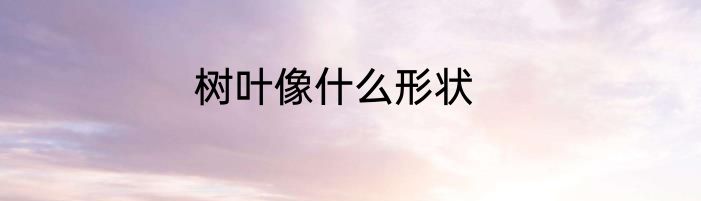 树叶像什么形状