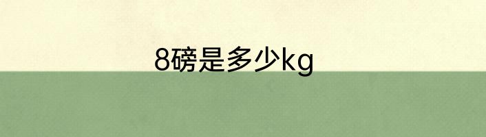 8磅是多少kg