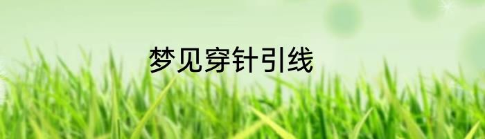 梦见穿针引线