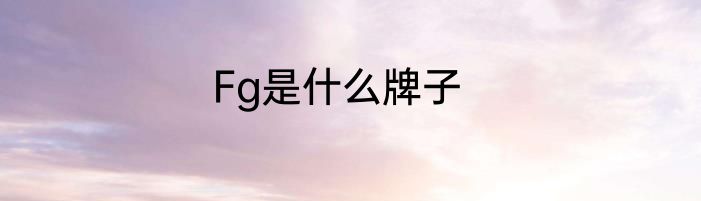 Fg是什么牌子