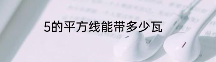 5的平方线能带多少瓦