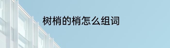 树梢的梢怎么组词