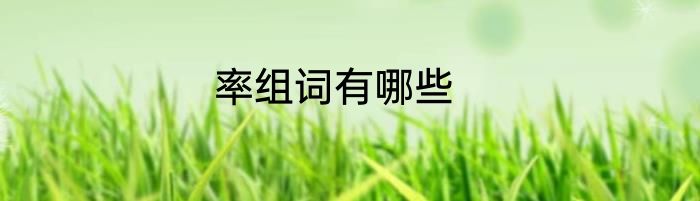 率组词有哪些