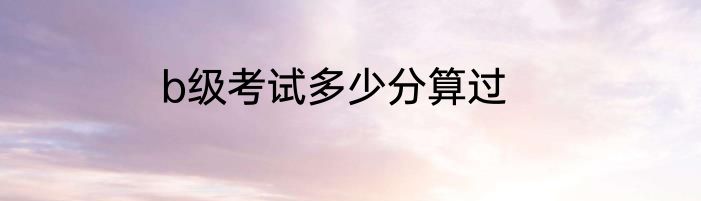 b级考试多少分算过