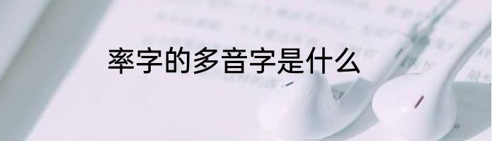 率字的多音字是什么